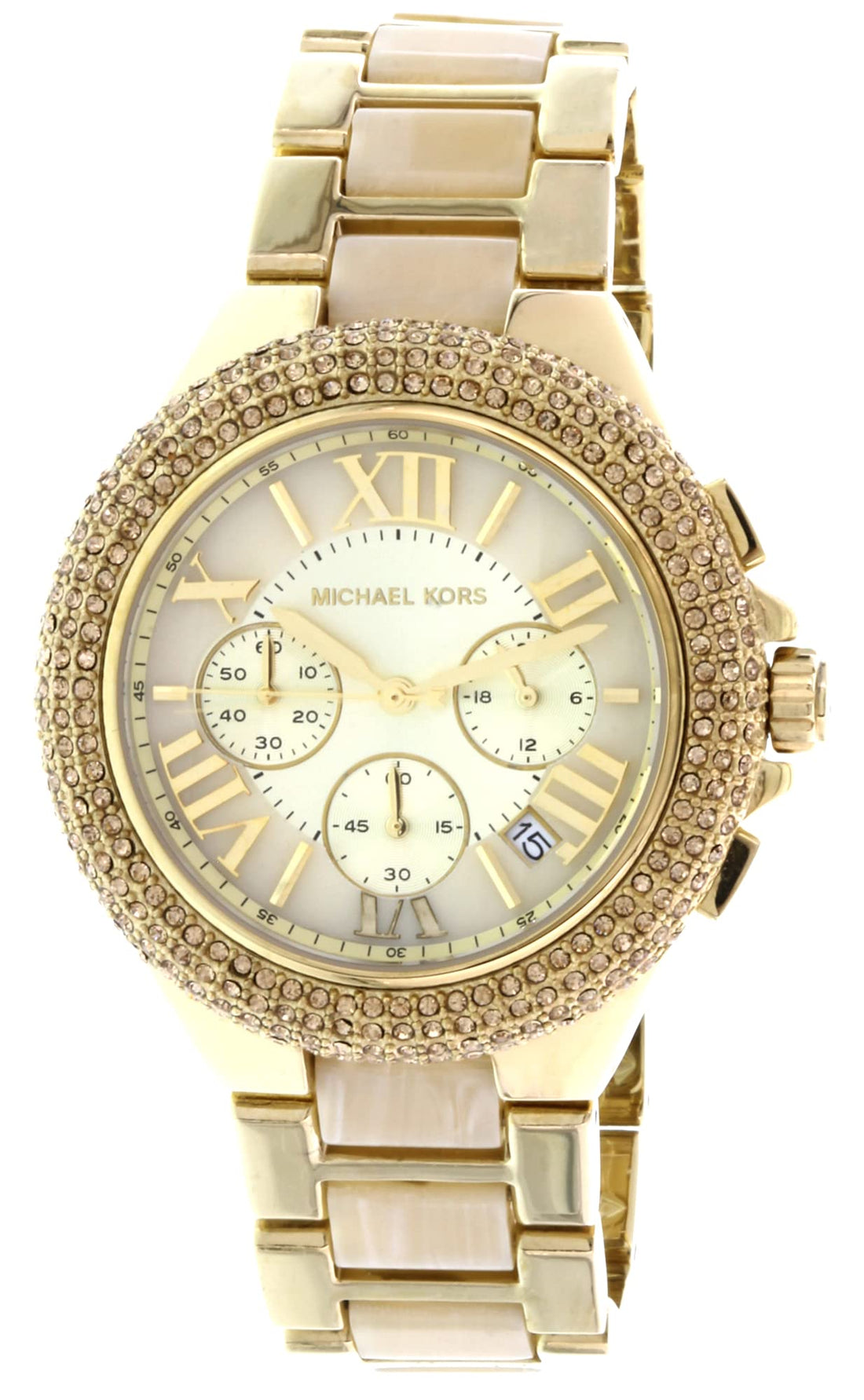 Michael Kors Camille Gold Dial Gold Steel Strap Watch for Women - MK5902