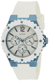 Guess Overdrive Chronograph White Dial White Rubber Strap Watch for Women - W0149L6