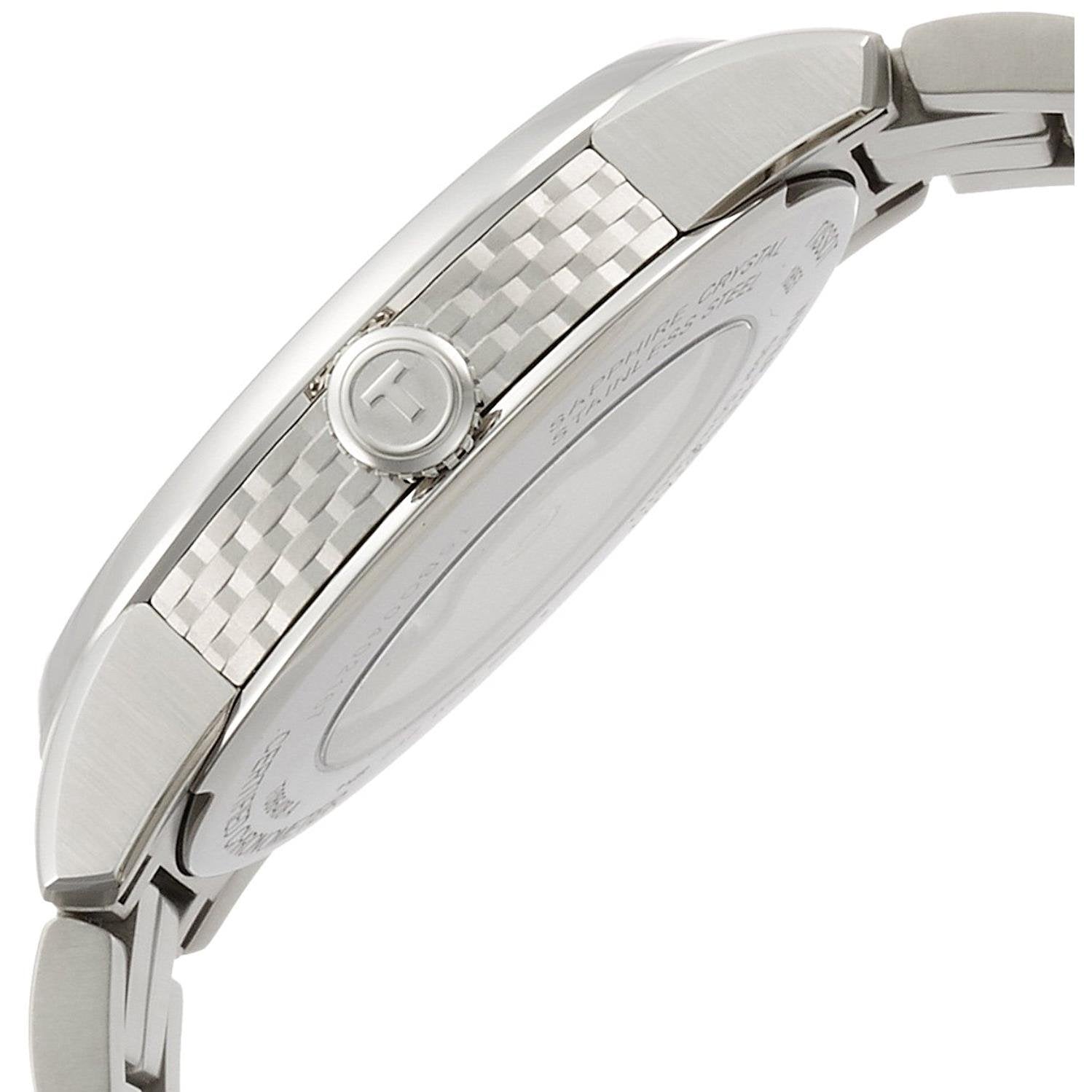 Tissot T Classic Luxury Powermatic 80 White Dial Silver Steel Strap Watch For Men - T086.408.11.016.00