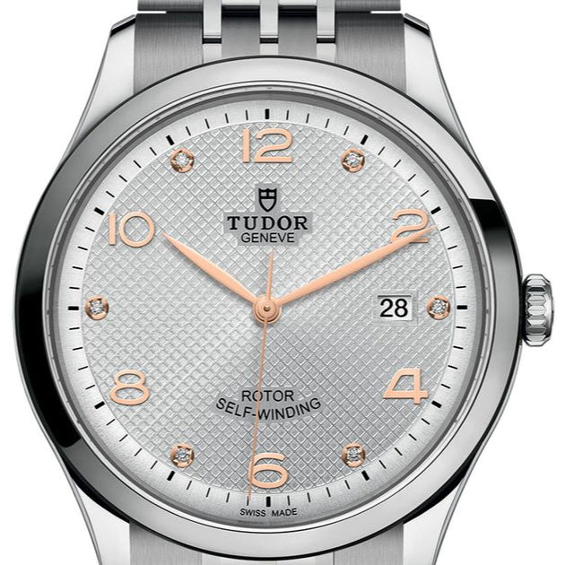 Tudor 1926 Automatic Diamonds Silver Dial Silver Steel Strap Watch for Men - M91650-0003