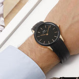 Daniel Wellington Iconic Motion Black Dial Rubber Strap Watch For Women - DW00100426