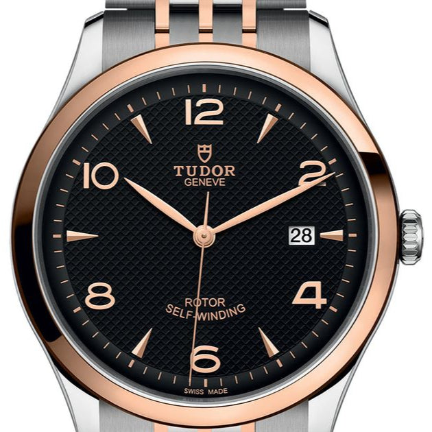 Tudor 1926 Automatic Black Dial Two Tone Steel Strap Watch for Men - M91651-0003