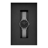 Daniel Wellington Petite Sterling Black Dial Silver Mesh Bracelet Watch For Women - DW00100218