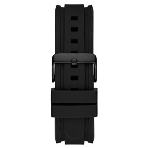 Guess Commander Black Dial Black Rubber Strap Watch for Men - GW0211G3