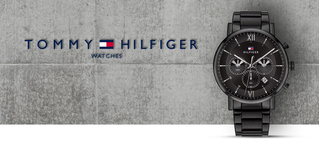 Tommy Hilfiger Evan Chronograph Quartz Black Dial Black Steel Strap Watch For Men - 1710410
