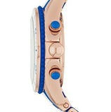 Marc Jacobs Rock Chronograph White Dial Two Tone Silicone Strap Watch for Women - MBM2594