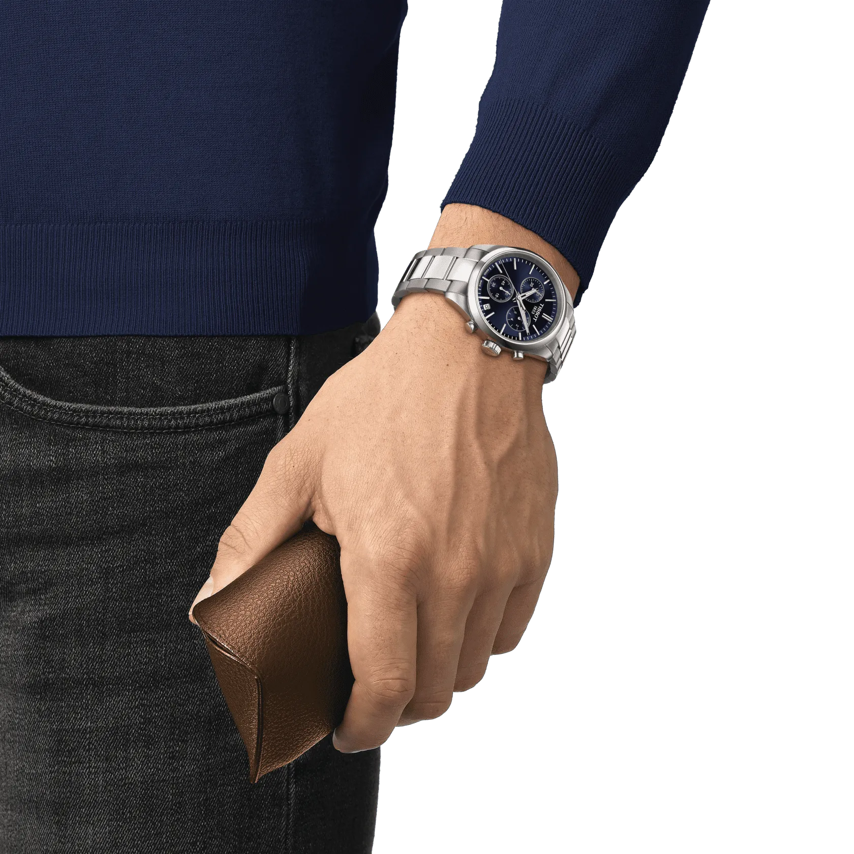 Tissot T Race Chronograph Blue Dial Silver Steel Strap Watch For Men - T141.417.11.041.00