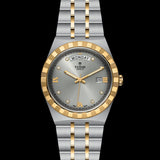 Tudor Royal Diamonds Automatic Grey Dial Two Tone Steel Strap Watch for Men - M28603-0002