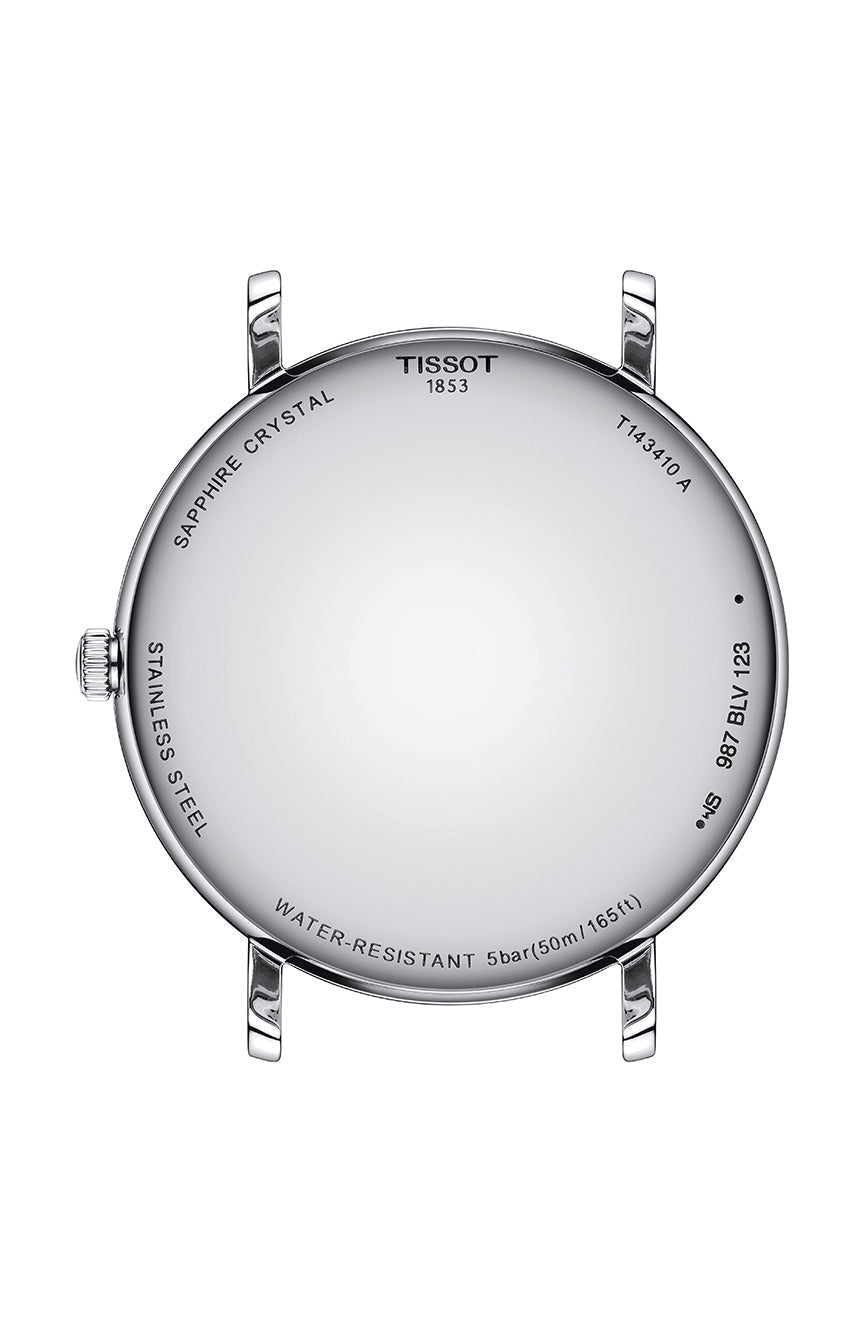 Tissot Everytime Gent Blue Dial Black Leather Strap Watch for Men - T143.410.16.041.00