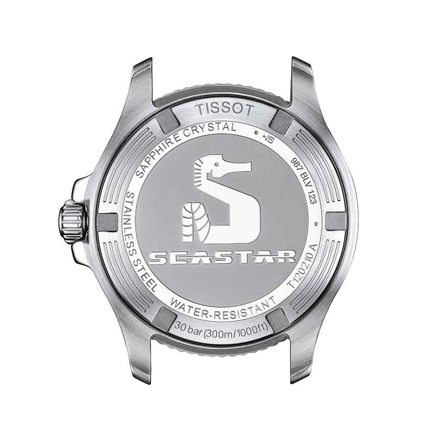 Tissot Seastar 1000 Black Dial Two Tone Steel Strap Watch for Women - T120.210.22.051.00