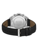 Hugo Boss Skymaster Black Dial Black Leather Strap Watch for Men - 1513782
