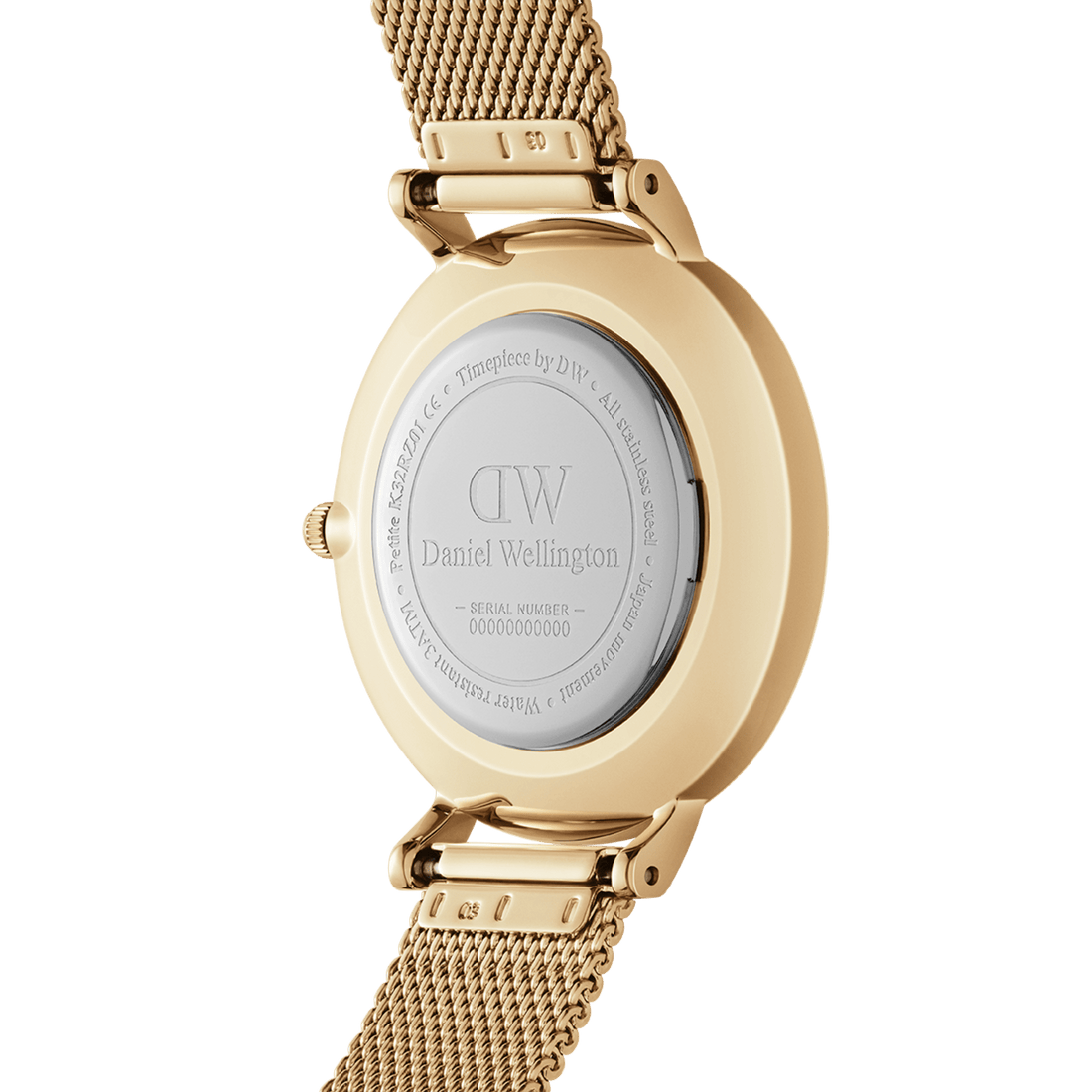 Daniel Wellington Classic Petite Evergold White Dial Gold Mesh Bracelet Watch For Women - DW00100346