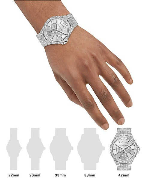 Michael Kors Camille Multifunction Crystals Silver Dial Silver Steel Strap Watch for Women - MK6957