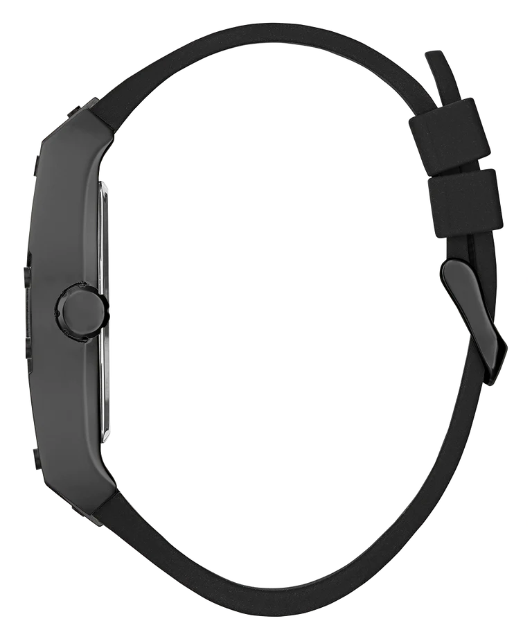 Guess Legend Black Dial Black Silicone Strap Watch For Men - GW0500G2