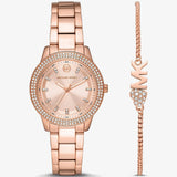 Michael Kors Tibby Pave Rose Gold Dial Rose Gold Steel Strap Watch for Women - MK1058
