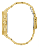 Guess Headliner Multifunction Black Dial Gold Steel Strap Watch For Men - GW0572G2