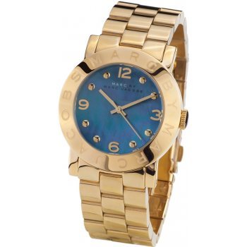 Marc Jacobs Amy Green Dial Gold Steel Strap Watch for Women - MBM8624