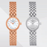 Tissot T Lady Lovely Mother of Pearl Dial Rose Gold Steel Strap Watch For Women - T058.009.33.111.00
