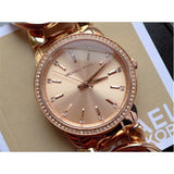 Michael Kors Nini Quartz Crystals Rose Gold Dial Rose Go Watch For Women - MK3236