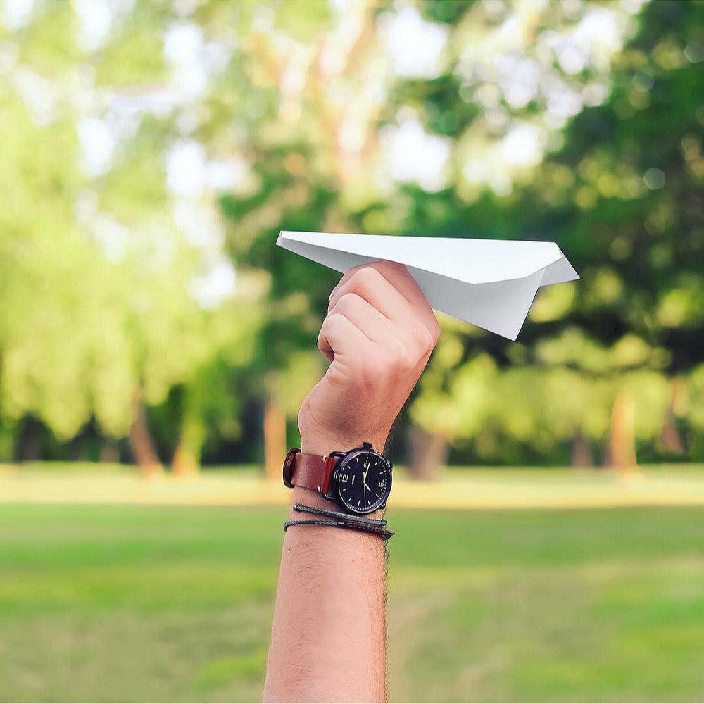 Fossil Commuter Three Hand Date Black Dial Brown Leather Strap Watch for Men - FS5276