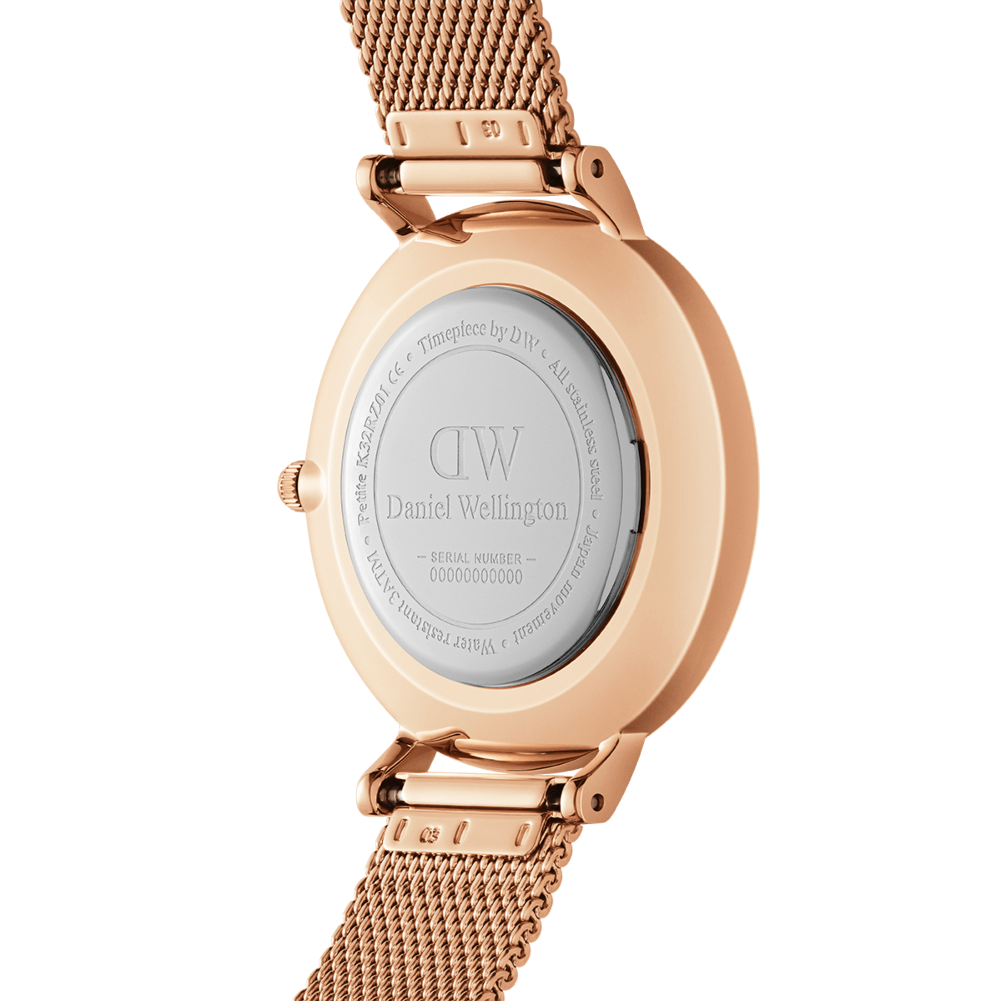 Daniel Wellington Petite Amber Brown Dial Gold Mesh Strap Watch For Women - DW00100476