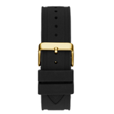 Guess Momentum Chronograph Diamonds Black Dial Black Silicone Strap Watch For Men - GW0518G2