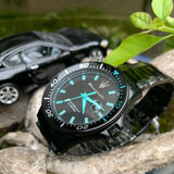 Maserati SFIDA Aqua Edition Analog Black Dial Black Steel Strap Watch For Men - R8853144001