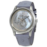 Gucci G Timeless Automatic Mother of Pearl Dial Blue Leather Strap Watch For Women - YA1264113