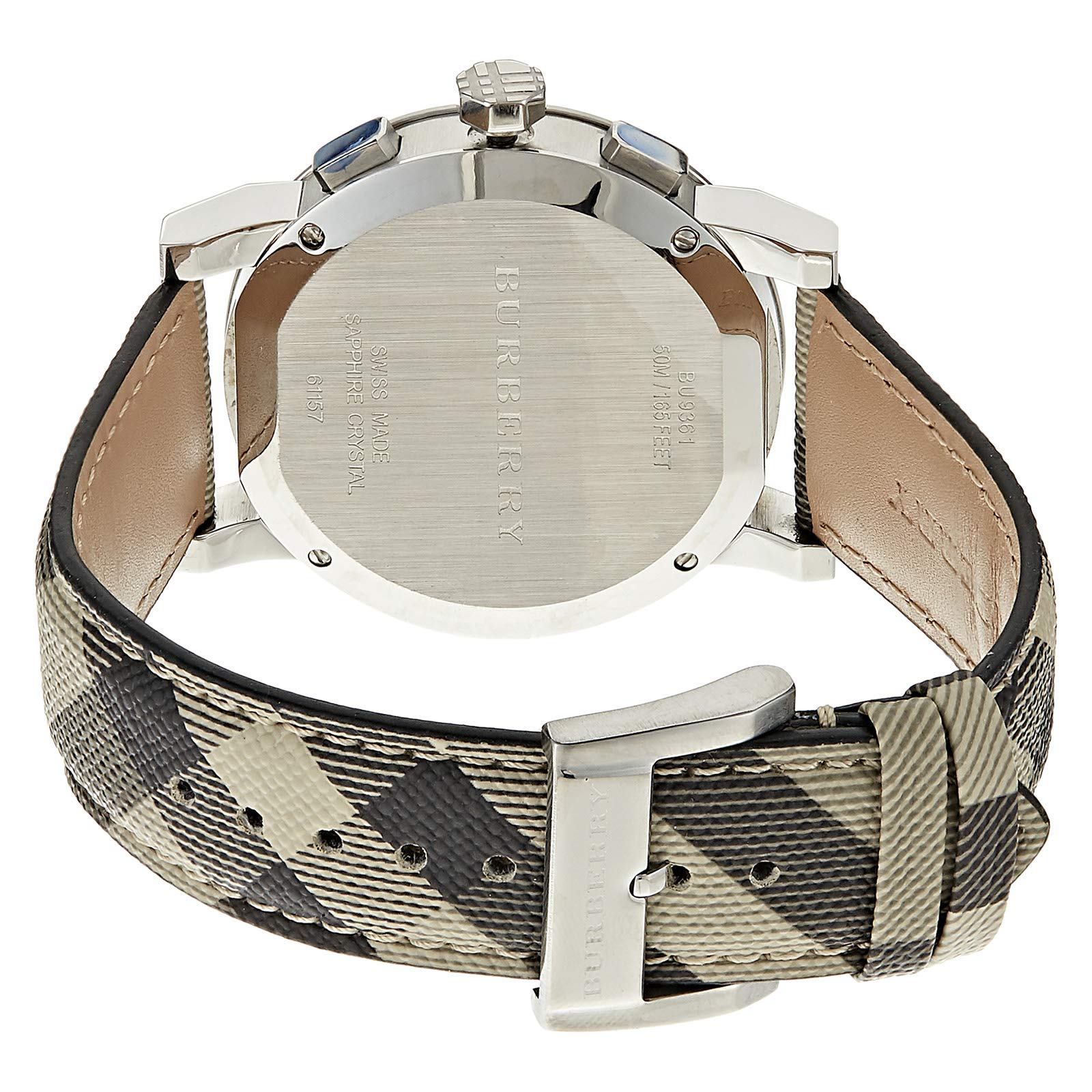 Burberry The City Smoked Brown Dial Brown Leather Strap Watch for Men - BU9361