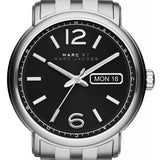 Marc Jacobs Fergus Black Dial Silver Steel Strap Watch for Men - MBM5075