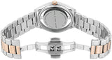 Marc Jacobs Tether Transparent White Dial Two Tone Steel Strap Watch for Women - MBM3436