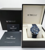 Tag Heuer Aquaracer 41mm Blue Dial Blue Rubber Strap Watch for Men - WAY111C.FT6155