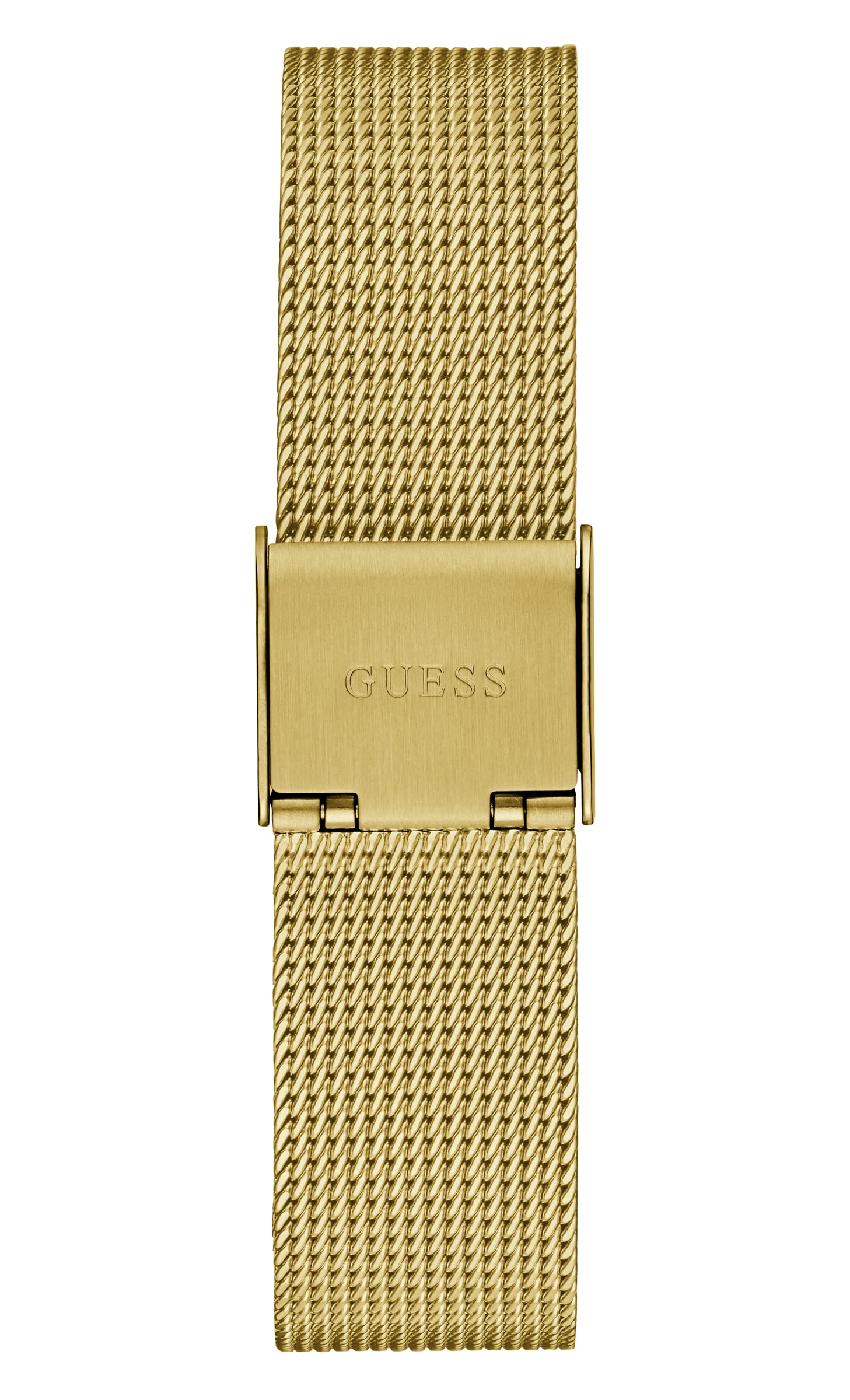 Guess Fame Diamonds Gold Dial Gold Mesh Bracelet Watch for Women - GW0508L2