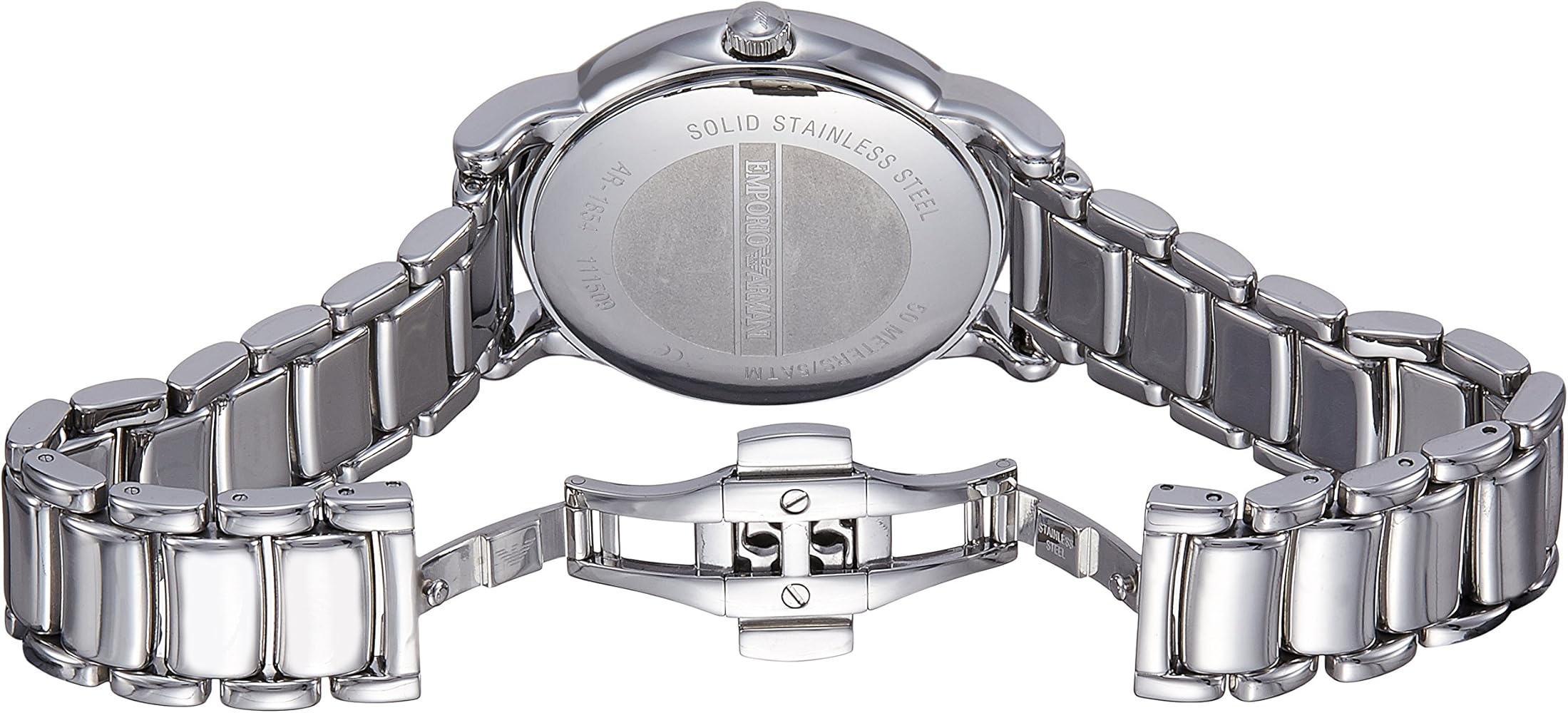 Emporio Armani Classic Luigi Quartz Silver Dial Silver Steel Strap Watch For Men - AR1854
