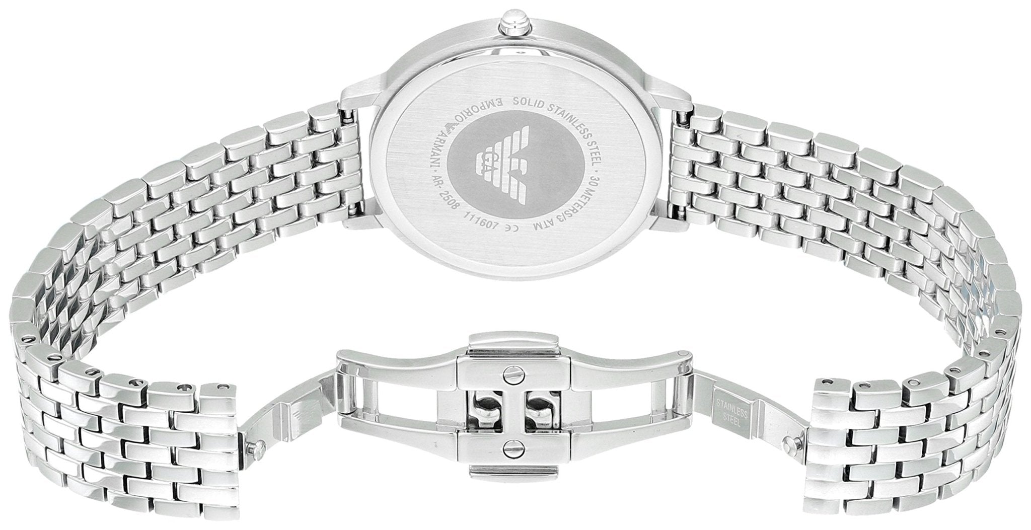 Emporio Armani Kappa Mother of Pearl Dial Silver Mesh Bracelet Watch For Women - AR2511