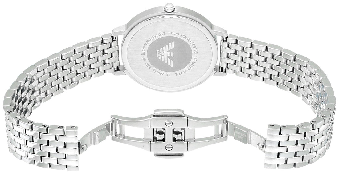 Emporio Armani Kappa Mother of Pearl Dial Silver Mesh Bracelet Watch For Women - AR2511