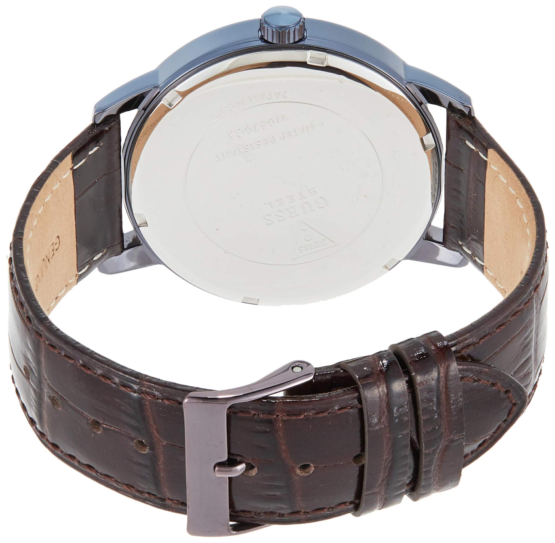 Guess Delancy Analog Brown Dial Brown Leather Strap Watch For Men - W0870G3