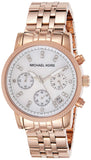 Michael Kors Damen White Dial Rose Gold Steel Strap Watch for Women - MK5026