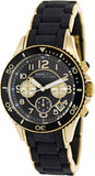 Marc Jacobs Rock Chronograph Black Dial Black Silicone Strap Watch for Women - MBM2598