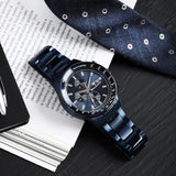 Maserati SFIDA Chronograph Blue Dial Blue Steel Strap Watch For Men - R8873640023