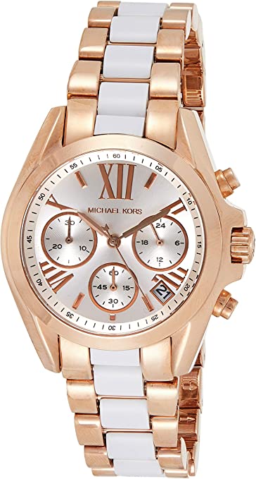 Michael Kors Bradshaw Silver Dial Two Tone Steel Strap Watch for Women - MK5907