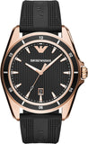 Emporio Armani Sport Quartz Black Dial Black Rubber Strap Watch For Men - AR11101