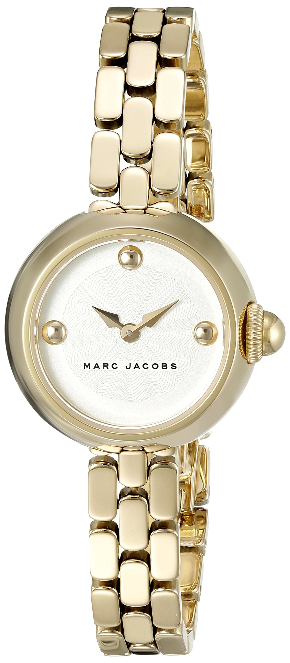 Marc Jacobs Courtney White Dial Gold Steel Strap Watch for Women - MJ3457
