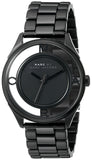 Marc Jacobs Tether Transparent Black Dial Black Steel Strap Watch for Women - MBM3415