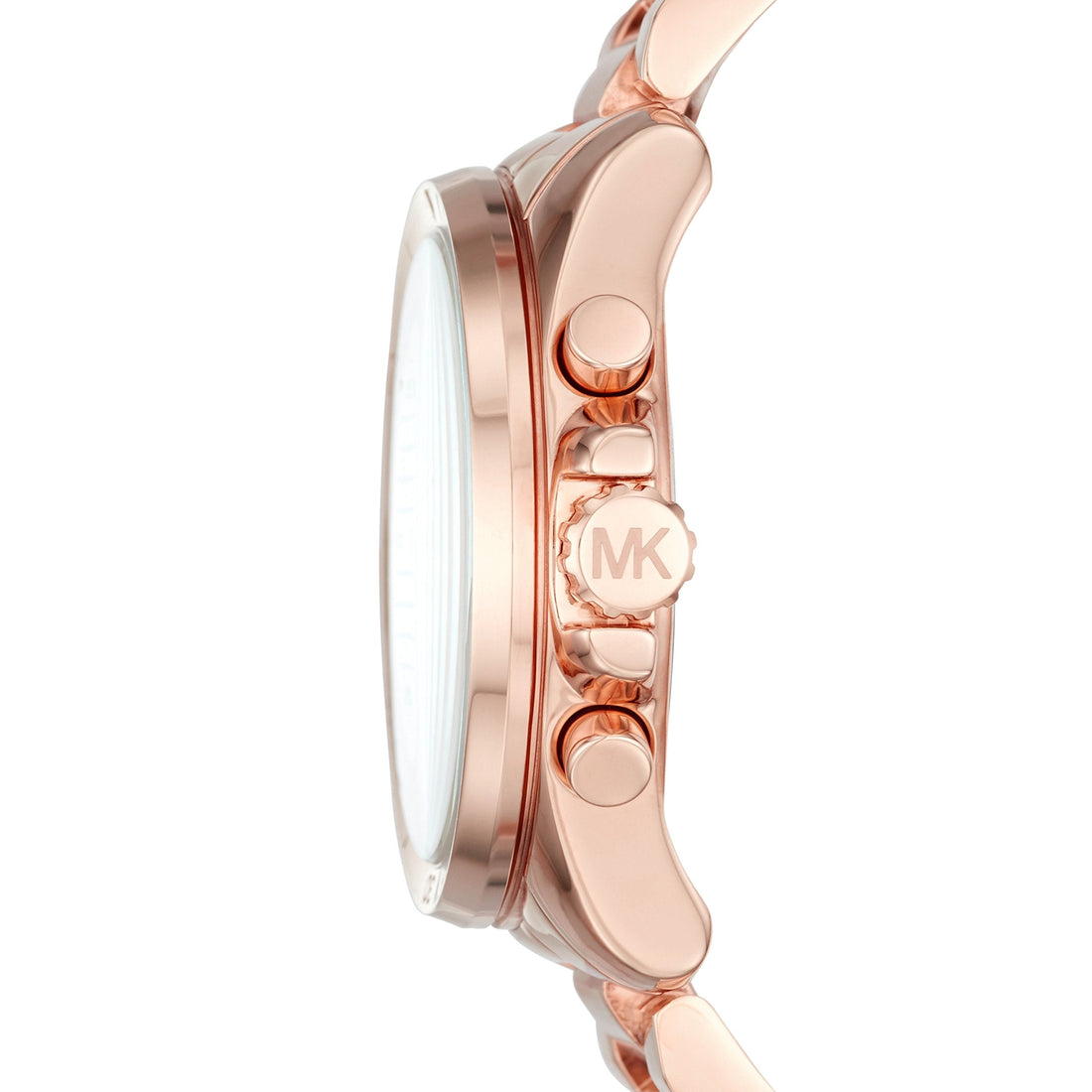 Michael Kors Brecken Chronograph Quartz Rose Gold Dial Rose Gold Steel Strap Watch For Women - MK6367