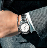 Daniel Wellington Iconic White Dial Silver Steel Strap Watch For Men - DW00100341