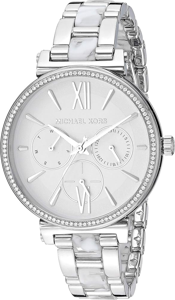 Michael Kors Sofie Analog White Dial Silver Steel Strap Watch For Women - MK4345