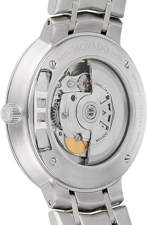 Movado 1881 Automatic Silver Dial Silver Steel Strap Watch for Men - 606915