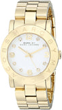 Marc Jacobs Amy White Dial Gold Steel Strap Watch for Women - MBM3056