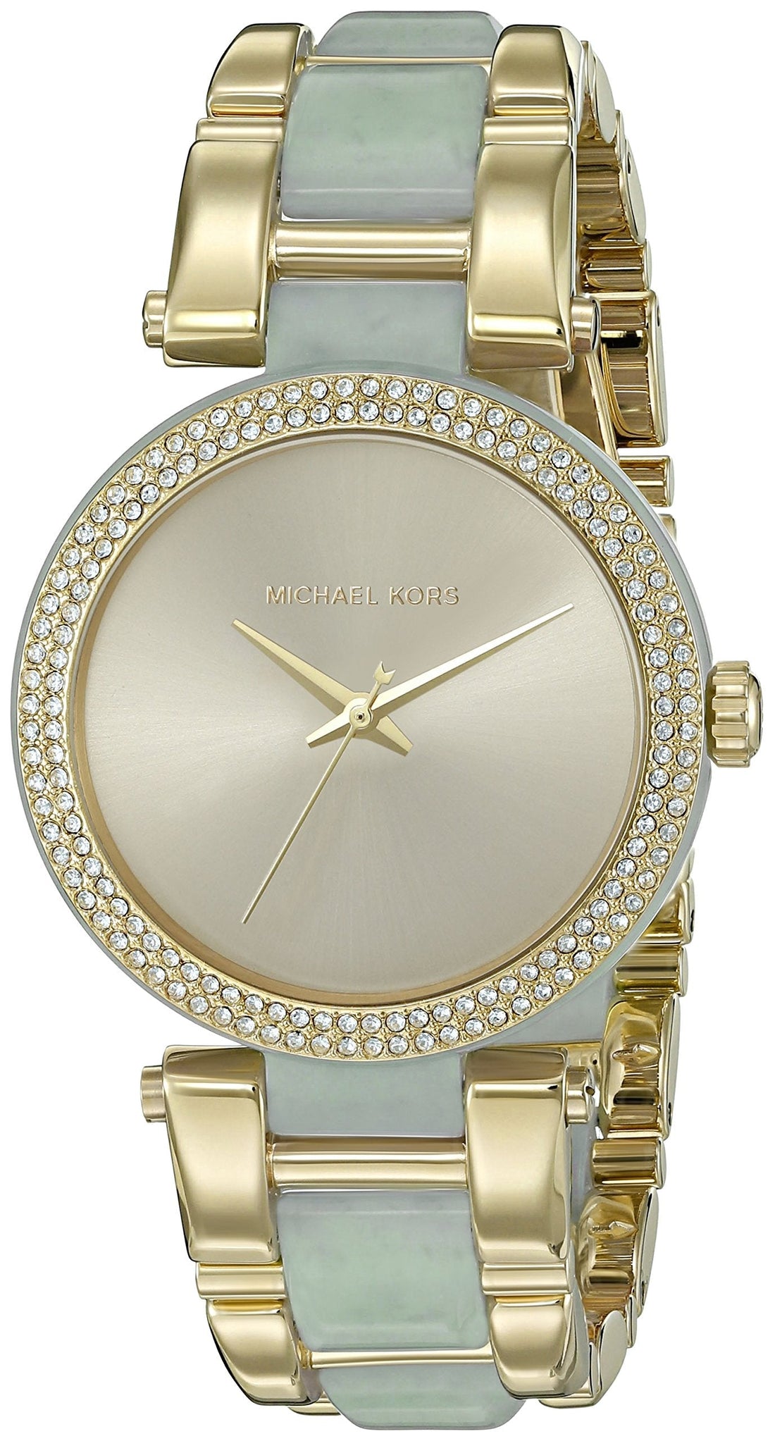 Michael Kors Delray Rose Gold Dial Two Tone Steel Strap Watch for Women - MK4317
